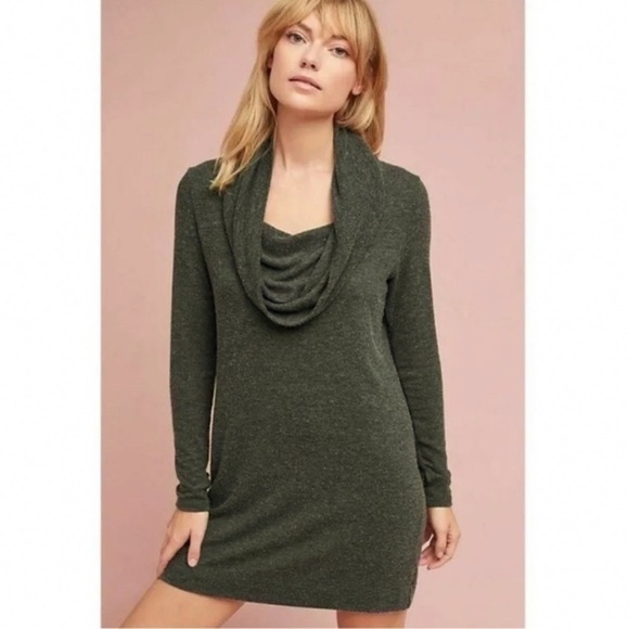 Anthropologie Michael Stars Convertible Cowl Neck Tunic Sweater Mini Dress - M - Picture 1 of 11